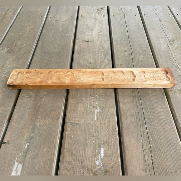 Vintage Wooden Dutch Butter Mold Cookie Press - Picture 10 of 15